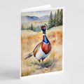 South Dakota Ringnecked Pheasant Greeting Cards Pack of 8 Blank Cards with Envelopes Whimsical A7 Size 5x7