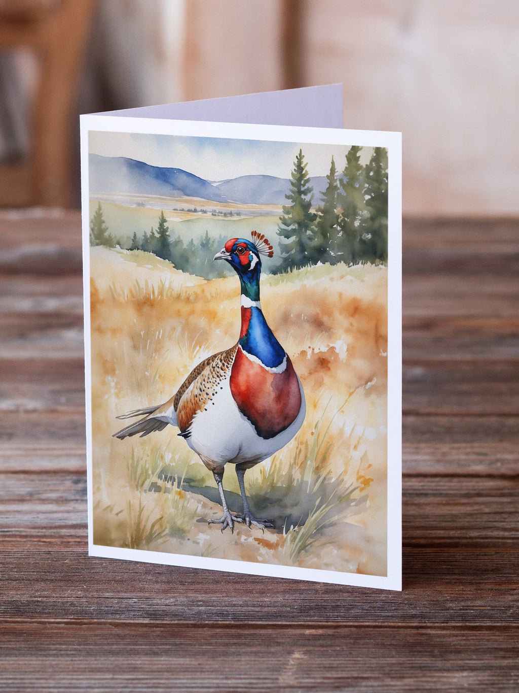 South Dakota Ringnecked Pheasant Greeting Cards Pack of 8 Blank Cards with Envelopes Whimsical A7 Size 5x7