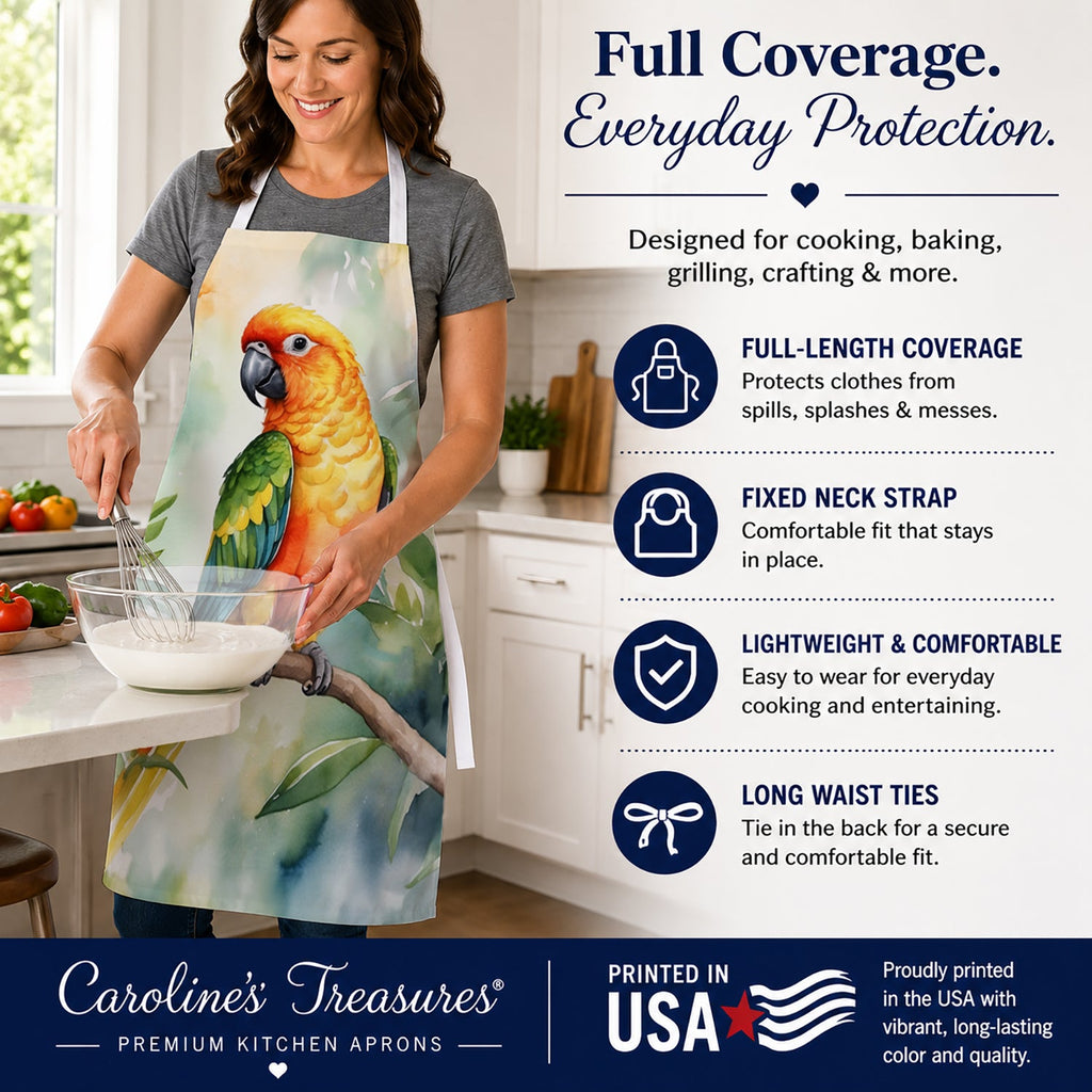 Sun Conure Apron Cooking Kitchen Server Baking Crafts Gardening for Adult Women Men, Unisex, Large, Multicolor