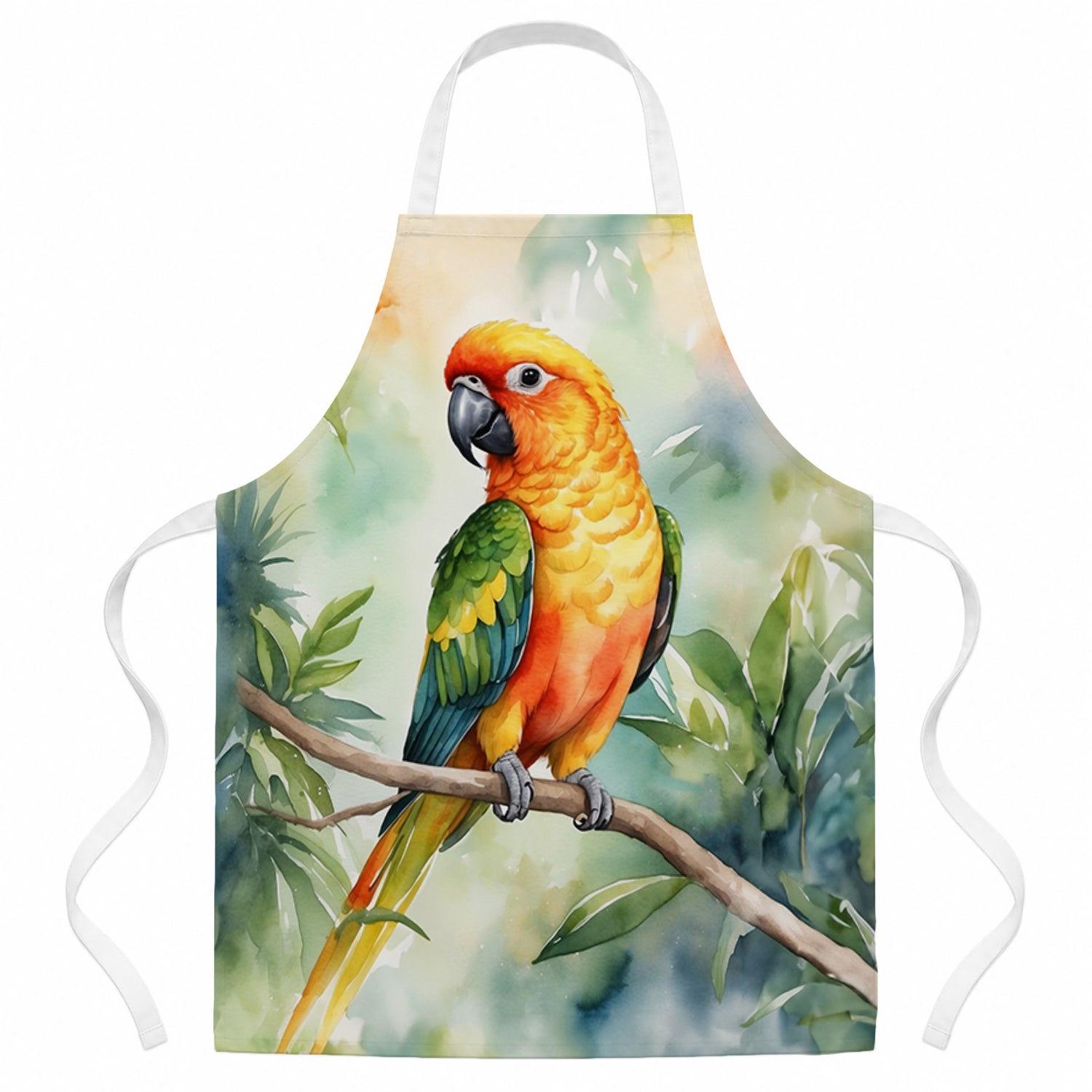 Sun Conure Apron Cooking Kitchen Server Baking Crafts Gardening for Adult Women Men, Unisex, Large, Multicolor