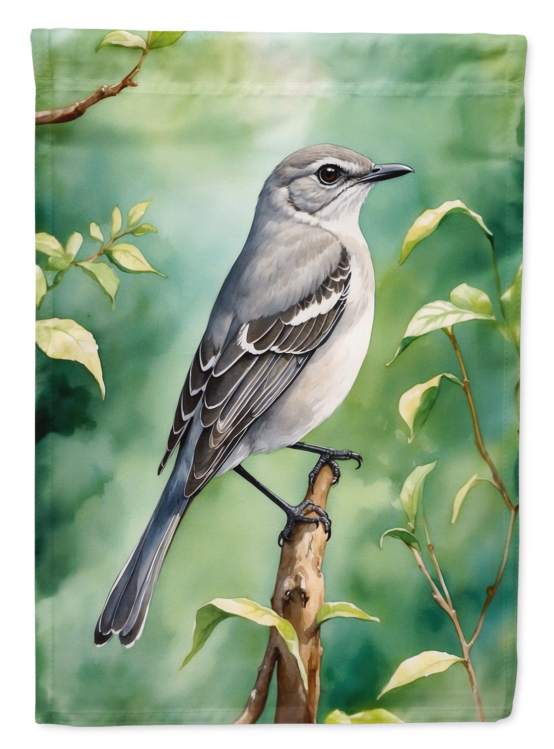 Tennessee Northern Mockingbird House Flag 28x40 Porch Sleeve Pole Decorative Outside Yard Banner Artwork Wall Hanging, Polyester