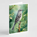 Tennessee Northern Mockingbird Greeting Cards Pack of 8 Blank Cards with Envelopes Whimsical A7 Size 5x7