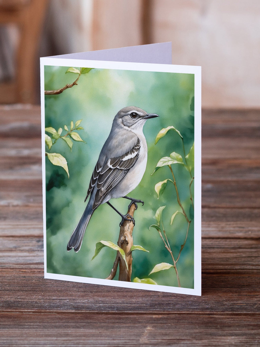 Tennessee Northern Mockingbird Greeting Cards Pack of 8 Blank Cards with Envelopes Whimsical A7 Size 5x7