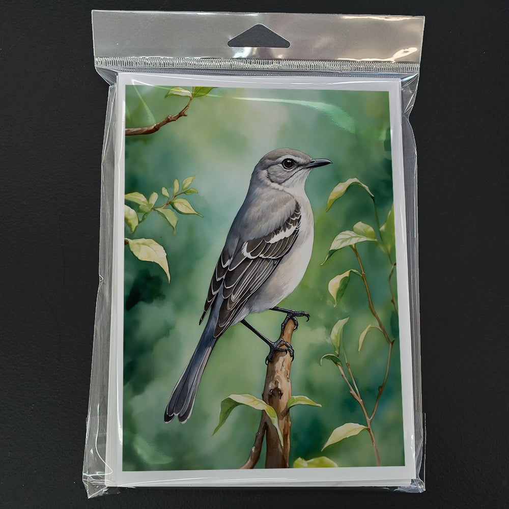 Tennessee Northern Mockingbird Greeting Cards Pack of 8 Blank Cards with Envelopes Whimsical A7 Size 5x7