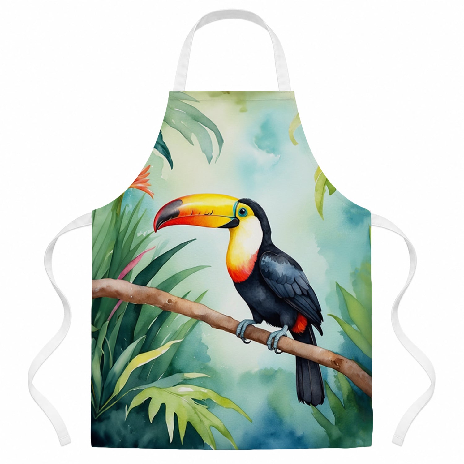 Toucan Apron Cooking Kitchen Server Baking Crafts Gardening for Adult Women Men, Unisex, Large, Multicolor