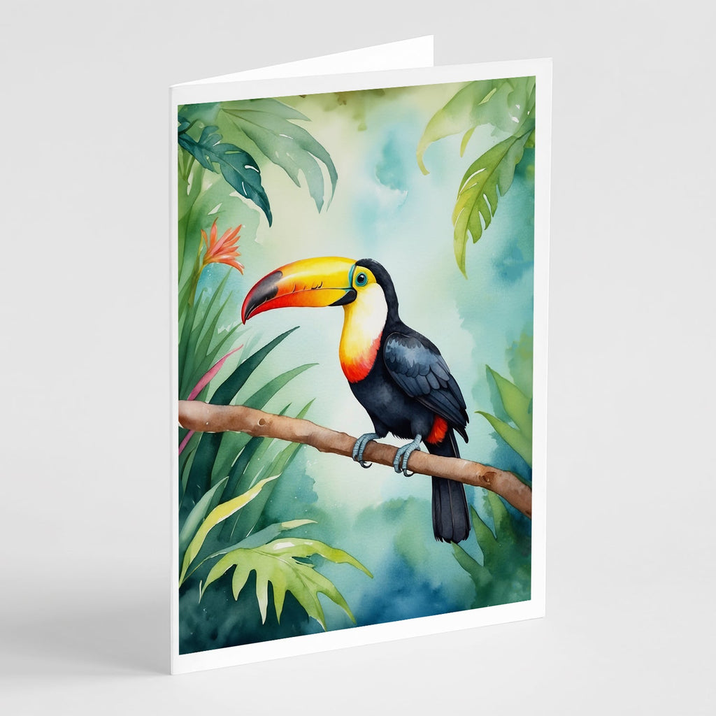 Toucan Greeting Cards Pack of 8 Blank Cards with Envelopes Whimsical A7 Size 5x7