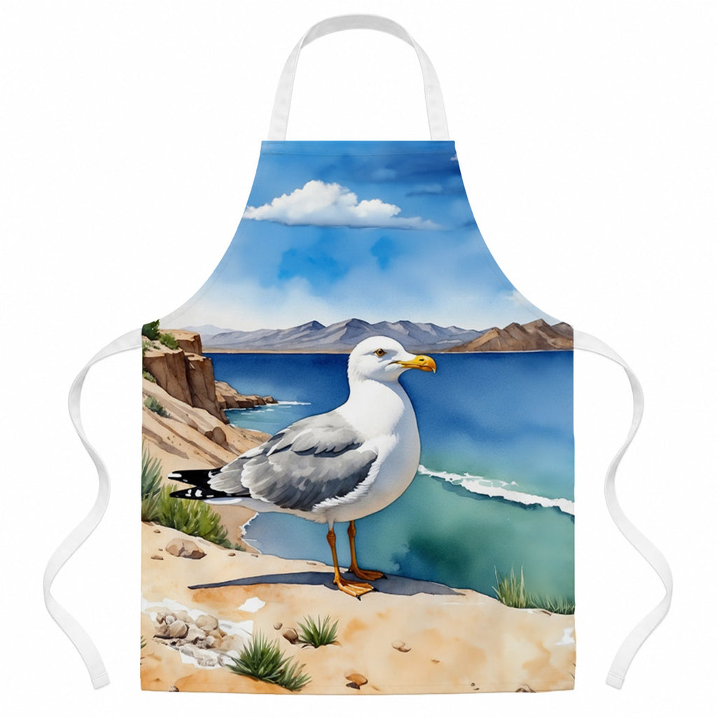 Utah California Gull Apron Cooking Kitchen Server Baking Crafts Gardening for Adult Women Men, Unisex, Large, Multicolor