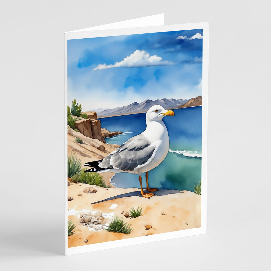 Utah California Gull Greeting Cards Pack of 8 Blank Cards with Envelopes Whimsical A7 Size 5x7