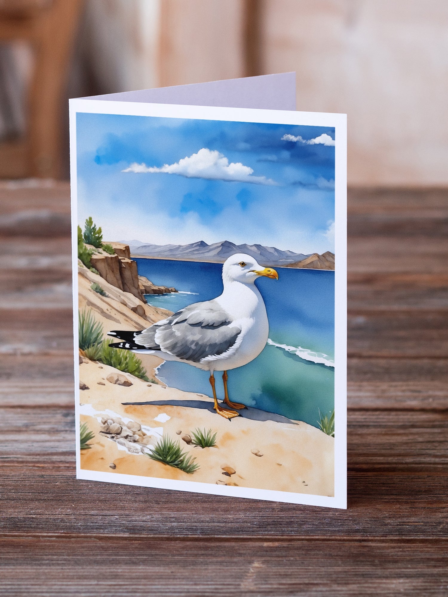 Utah California Gull Greeting Cards Pack of 8 Blank Cards with Envelopes Whimsical A7 Size 5x7