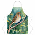 Vermont Hermit Thrush Apron Cooking Kitchen Server Baking Crafts Gardening for Adult Women Men, Unisex, Large, Multicolor