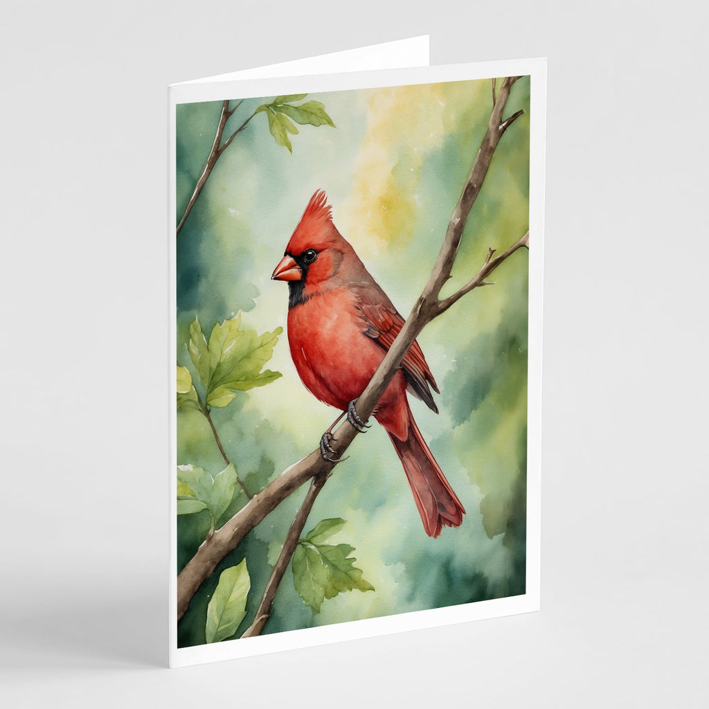 West Virginia Northern CardInal Greeting Cards Pack of 8 Blank Cards with Envelopes Whimsical A7 Size 5x7