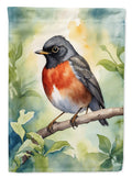 Wisconsin American Robin House Flag 28x40 Porch Sleeve Pole Decorative Outside Yard Banner Artwork Wall Hanging, Polyester