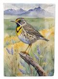 Wyoming Western Meadowlark House Flag 28x40 Porch Sleeve Pole Decorative Outside Yard Banner Artwork Wall Hanging, Polyester