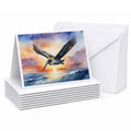 Pelican Sunset Flight Ocean Watercolor Greeting Cards Pack of 8 Blank Cards with Envelopes Whimsical A7 Size 5x7