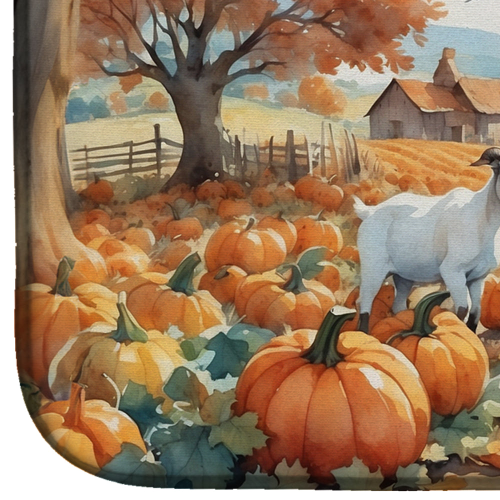 Autumn Goats Dish Drying Mat Absorbent Dish Drying Mat Pad for Kitchen Counter Dish Drainer Mat for Countertop, 14 x 21", Multicolor