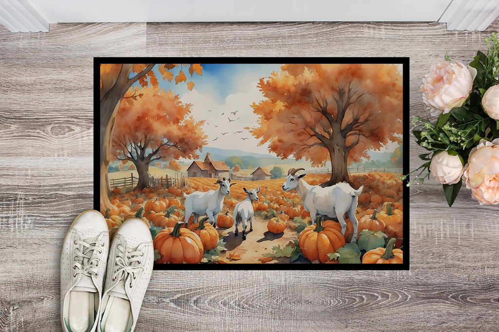 Autumn Goats Doormat Indoor Outdoor 24H X 36W Front Door Mat Rugs for Entryway, Non Slip Washable Low Pile,