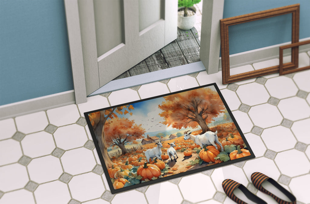 Autumn Goats Doormat Indoor Outdoor 24H X 36W Front Door Mat Rugs for Entryway, Non Slip Washable Low Pile,