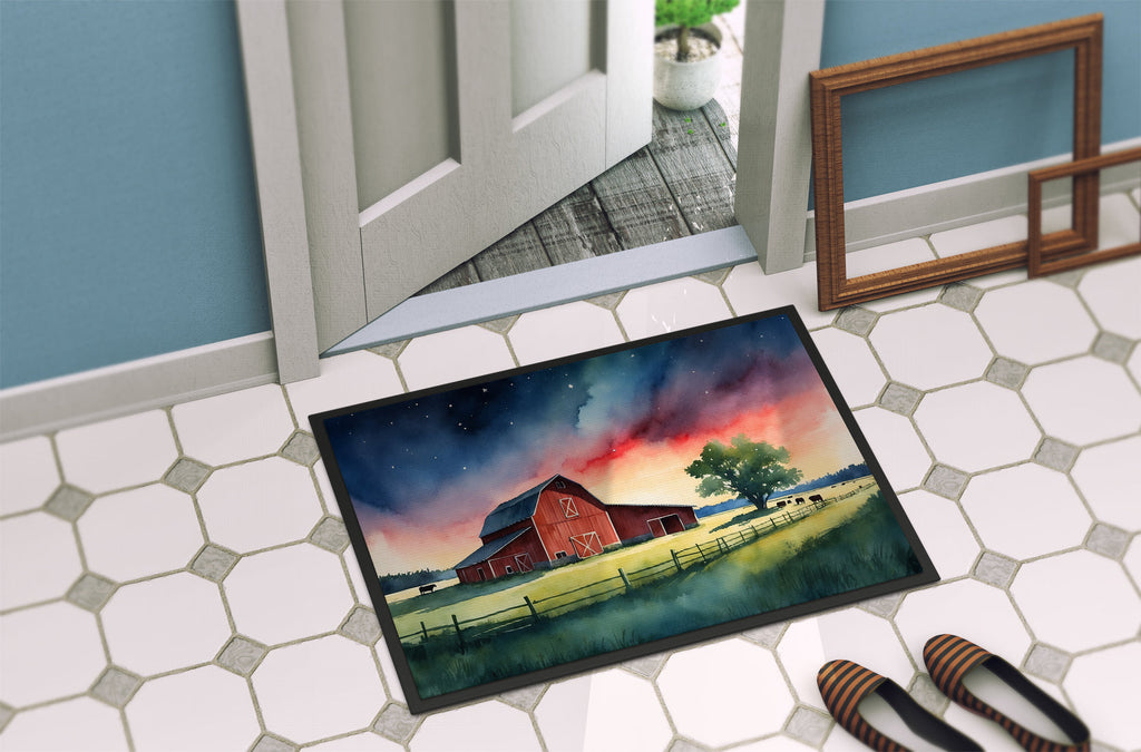 Barn at Twilight Doormat Indoor Outdoor 24H X 36W Front Door Mat Rugs for Entryway, Non Slip Washable Low Pile,