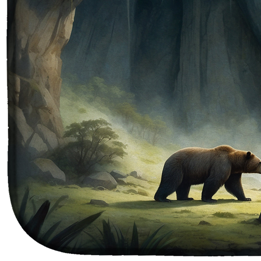 Cave Bears Dish Drying Mat Absorbent Dish Drying Mat Pad for Kitchen Counter Dish Drainer Mat for Countertop, 14 x 21", Multicolor