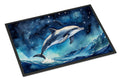 Dolphin in a Starry Sea Doormat Indoor Outdoor 18H X 27W Front Door Mat Rugs for Entryway, Non Slip Washable