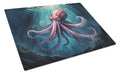 Giant Squid Cutting Board Tempered Glass Kitchen Cutting Surface, Heat Resistant Chopping, Non-Slip Feet, Food Prep & Serving