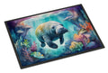 Manatee in a Dreamscape Doormat Indoor Outdoor 18H X 27W Front Door Mat Rugs for Entryway, Non Slip Washable