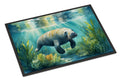 Manatee in a Seagrass Bed Doormat Indoor Outdoor 24H X 36W Front Door Mat Rugs for Entryway, Non Slip Washable Low Pile,