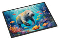 Summer Manatee Doormat Indoor Outdoor 24H X 36W Front Door Mat Rugs for Entryway, Non Slip Washable Low Pile,