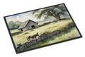 Donkey by the Stone Wall Doormat Indoor Outdoor 18H X 27W Front Door Mat Rugs for Entryway, Non Slip Washable