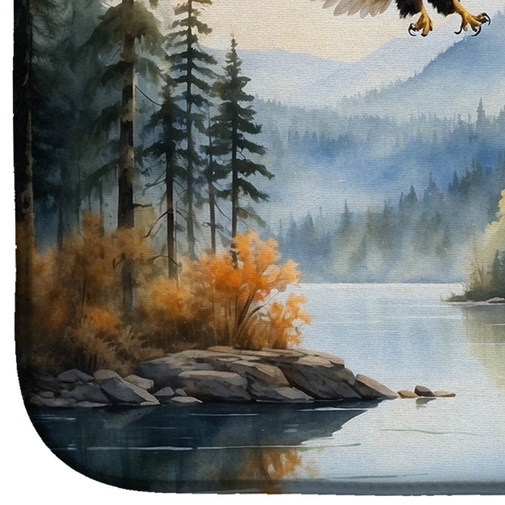 Eagle in Flight Dish Drying Mat Absorbent Dish Drying Mat Pad for Kitchen Counter Dish Drainer Mat for Countertop, 14 x 21", Multicolor