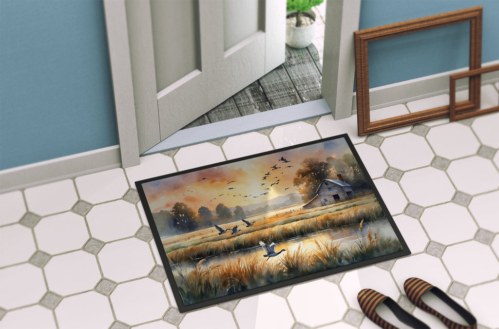 Geese in Flight Doormat Indoor Outdoor 24H X 36W Front Door Mat Rugs for Entryway, Non Slip Washable Low Pile,