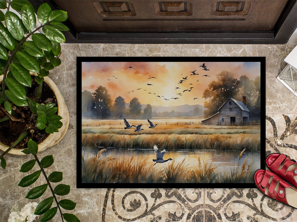 Geese in Flight Doormat Indoor Outdoor 18H X 27W Front Door Mat Rugs for Entryway, Non Slip Washable
