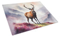 Highland Red Deer Cutting Board Tempered Glass Kitchen Cutting Surface, Heat Resistant Chopping, Non-Slip Feet, Food Prep & Serving
