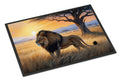Lions at Dawn Doormat Indoor Outdoor 24H X 36W Front Door Mat Rugs for Entryway, Non Slip Washable Low Pile,