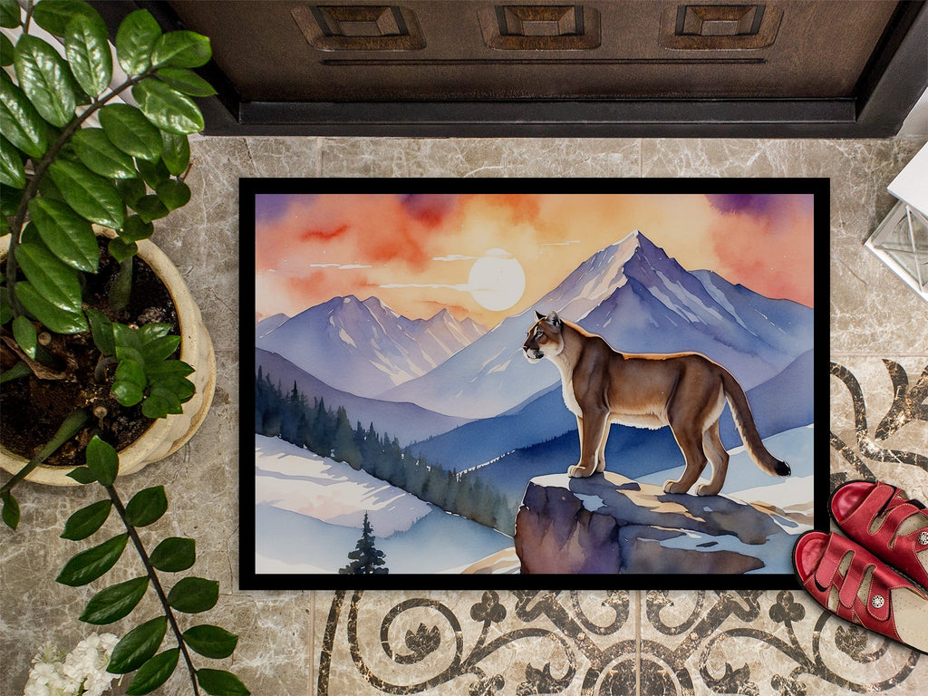 Mountain Majesty Lion Doormat Indoor Outdoor 24H X 36W Front Door Mat Rugs for Entryway, Non Slip Washable Low Pile,
