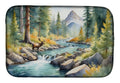 Mountain Stream Dish Drying Mat Absorbent Dish Drying Mat Pad for Kitchen Counter Dish Drainer Mat for Countertop, 14 x 21", Multicolor