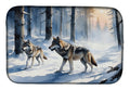Winter Wolves Dish Drying Mat Absorbent Dish Drying Mat Pad for Kitchen Counter Dish Drainer Mat for Countertop, 14 x 21", Multicolor
