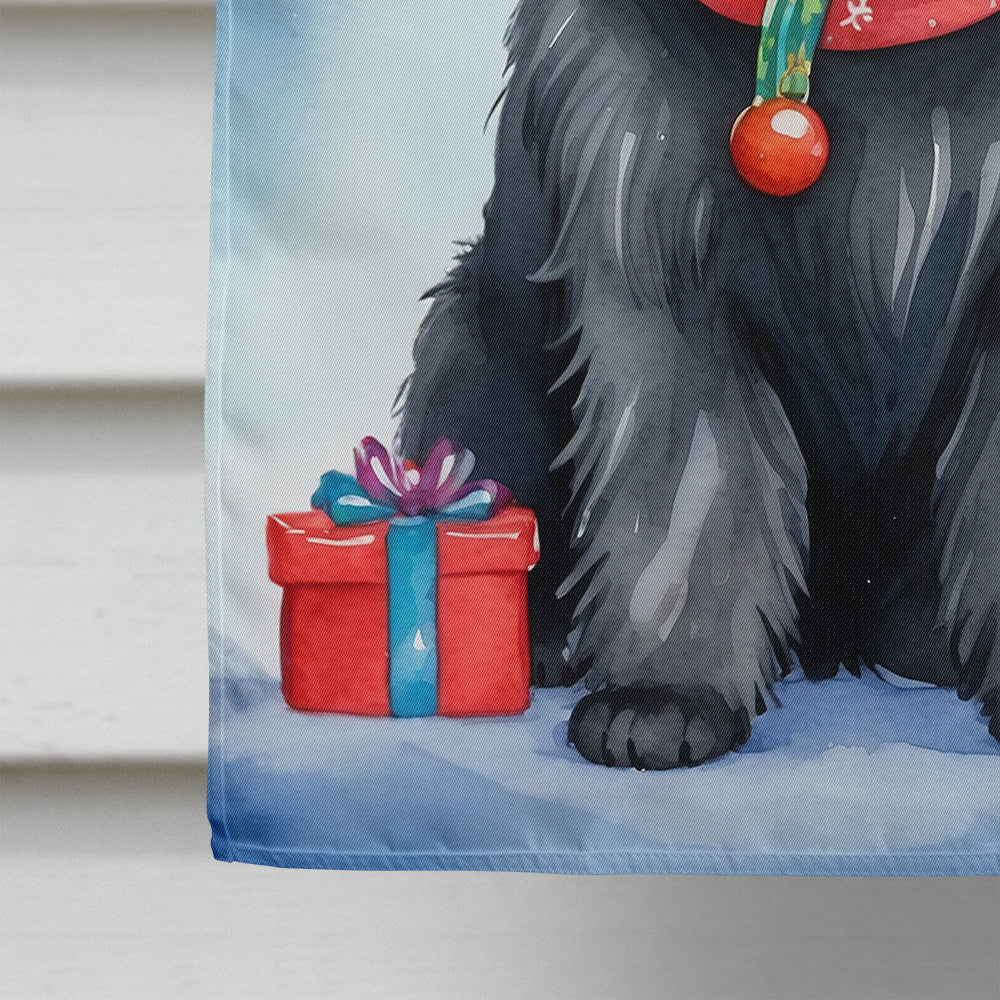 Affenpinscher Christmas Reindeer House Flag 28x40 Porch Sleeve Pole Decorative Outside Yard Banner Artwork Wall Hanging, Polyester