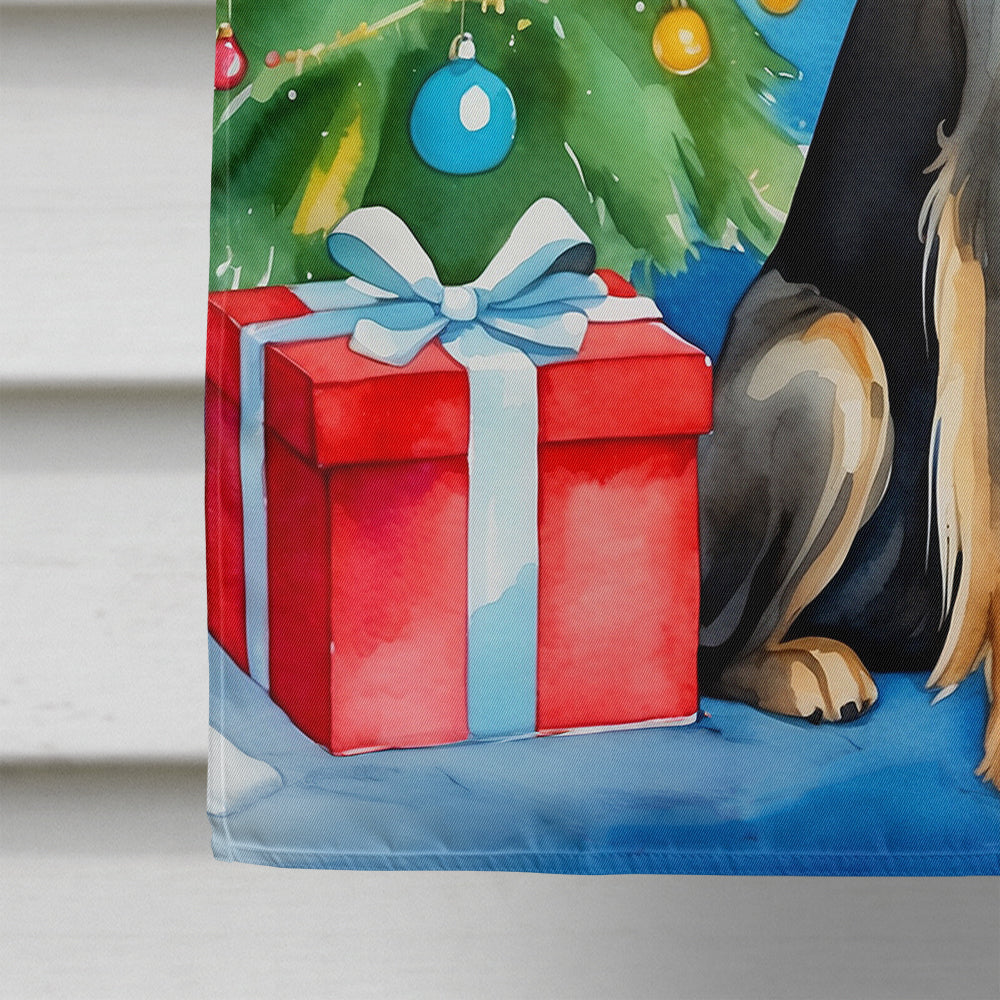 Afghan Hound Christmas Reindeer House Flag 28x40 Porch Sleeve Pole Decorative Outside Yard Banner Artwork Wall Hanging, Polyester