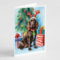 Boykin Spaniel Christmas Reindeer Greeting Cards Pack of 8 Blank Cards with Envelopes Whimsical A7 Size 5x7