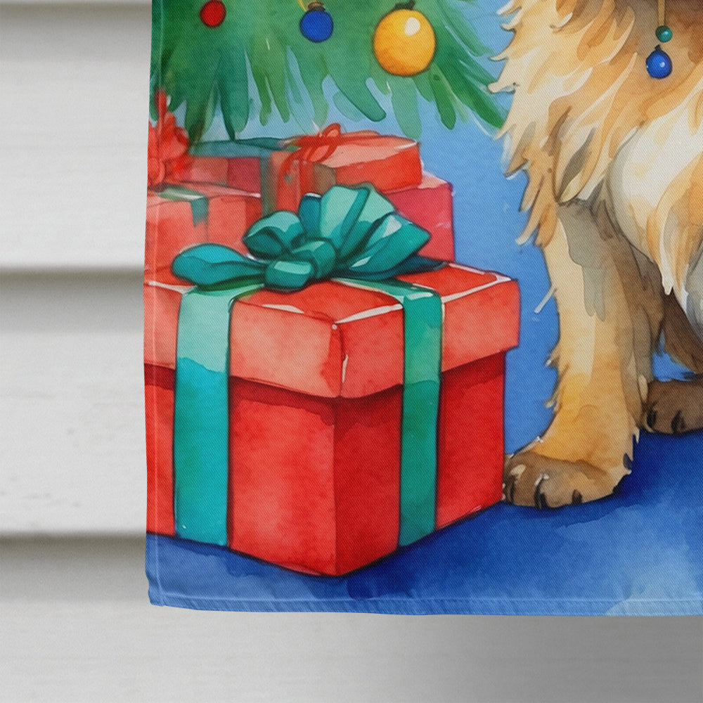 Cairn Terrier Christmas Reindeer House Flag 28x40 Porch Sleeve Pole Decorative Outside Yard Banner Artwork Wall Hanging, Polyester
