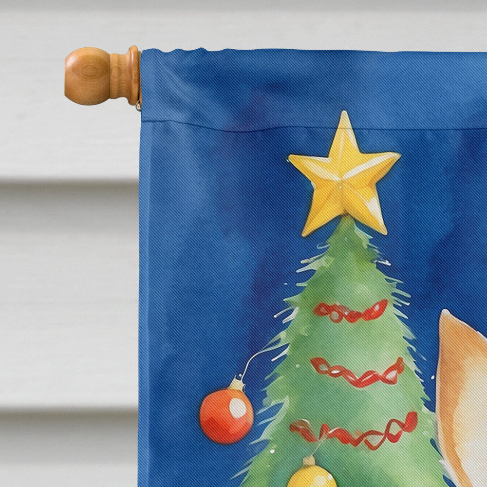 Chihuahua Christmas Reindeer House Flag 28x40 Porch Sleeve Pole Decorative Outside Yard Banner Artwork Wall Hanging, Polyester