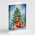 Dachshund Christmas Reindeer Greeting Cards Pack of 8 Blank Cards with Envelopes Whimsical A7 Size 5x7