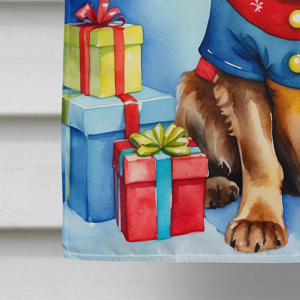 English Cocker Spaniel Christmas Reindeer House Flag 28x40 Porch Sleeve Pole Decorative Outside Yard Banner Artwork Wall Hanging, Polyester