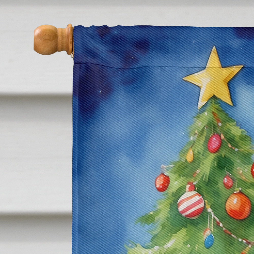 English Springer Spaniel Christmas Reindeer House Flag 28x40 Porch Sleeve Pole Decorative Outside Yard Banner Artwork Wall Hanging, Polyester
