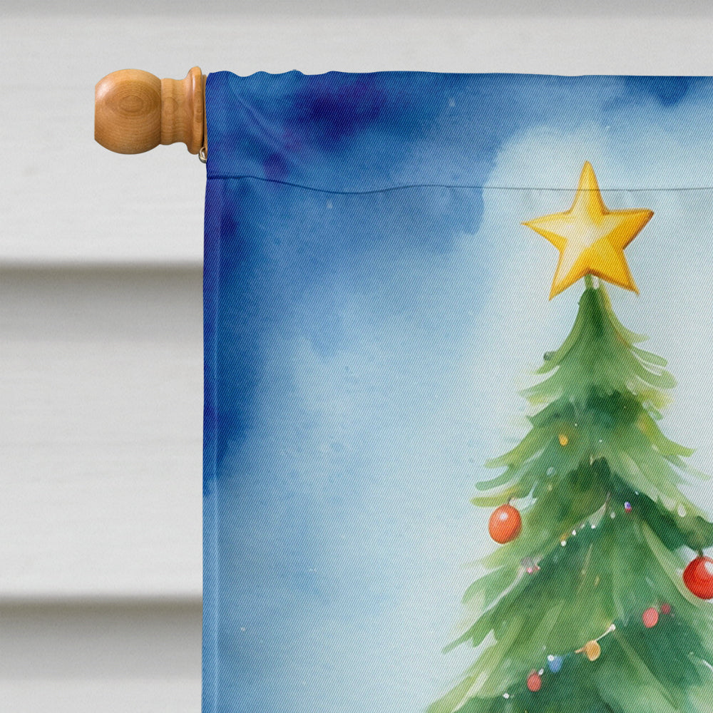 German Shorthaired Pointer Christmas Reindeer House Flag 28x40 Porch Sleeve Pole Decorative Outside Yard Banner Artwork Wall Hanging, Polyester