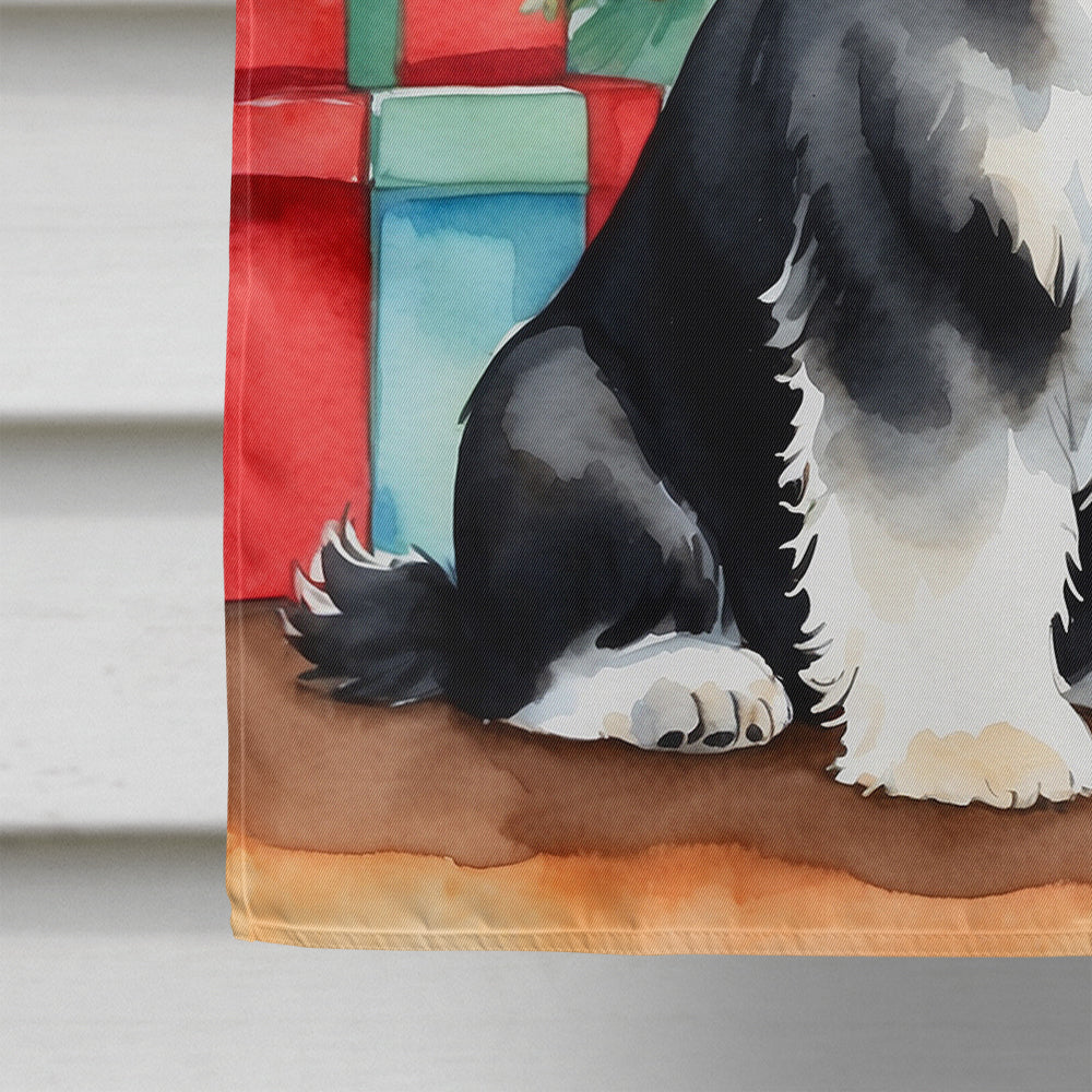 Havanese Christmas Reindeer House Flag 28x40 Porch Sleeve Pole Decorative Outside Yard Banner Artwork Wall Hanging, Polyester