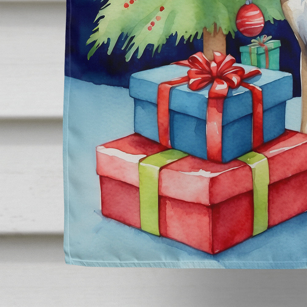 Italian Greyhound Christmas Reindeer House Flag 28x40 Porch Sleeve Pole Decorative Outside Yard Banner Artwork Wall Hanging, Polyester