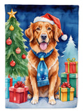 Nova Scotia Duck Tolling Retriever Christmas Reindeer House Flag 28x40 Porch Sleeve Pole Decorative Outside Yard Banner Artwork Wall Hanging, Polyester