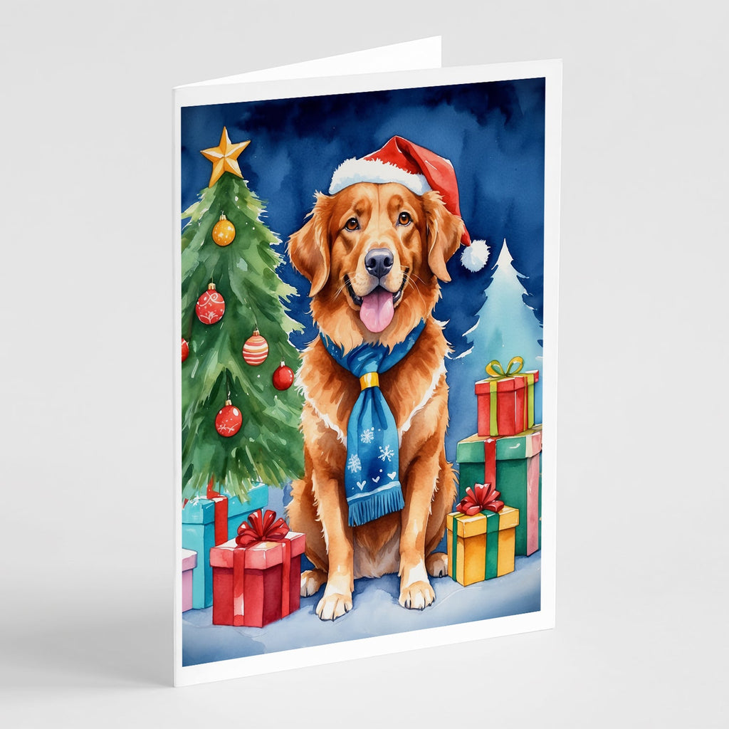 Nova Scotia Duck Tolling Retriever Christmas Reindeer Greeting Cards Pack of 8 Blank Cards with Envelopes Whimsical A7 Size 5x7